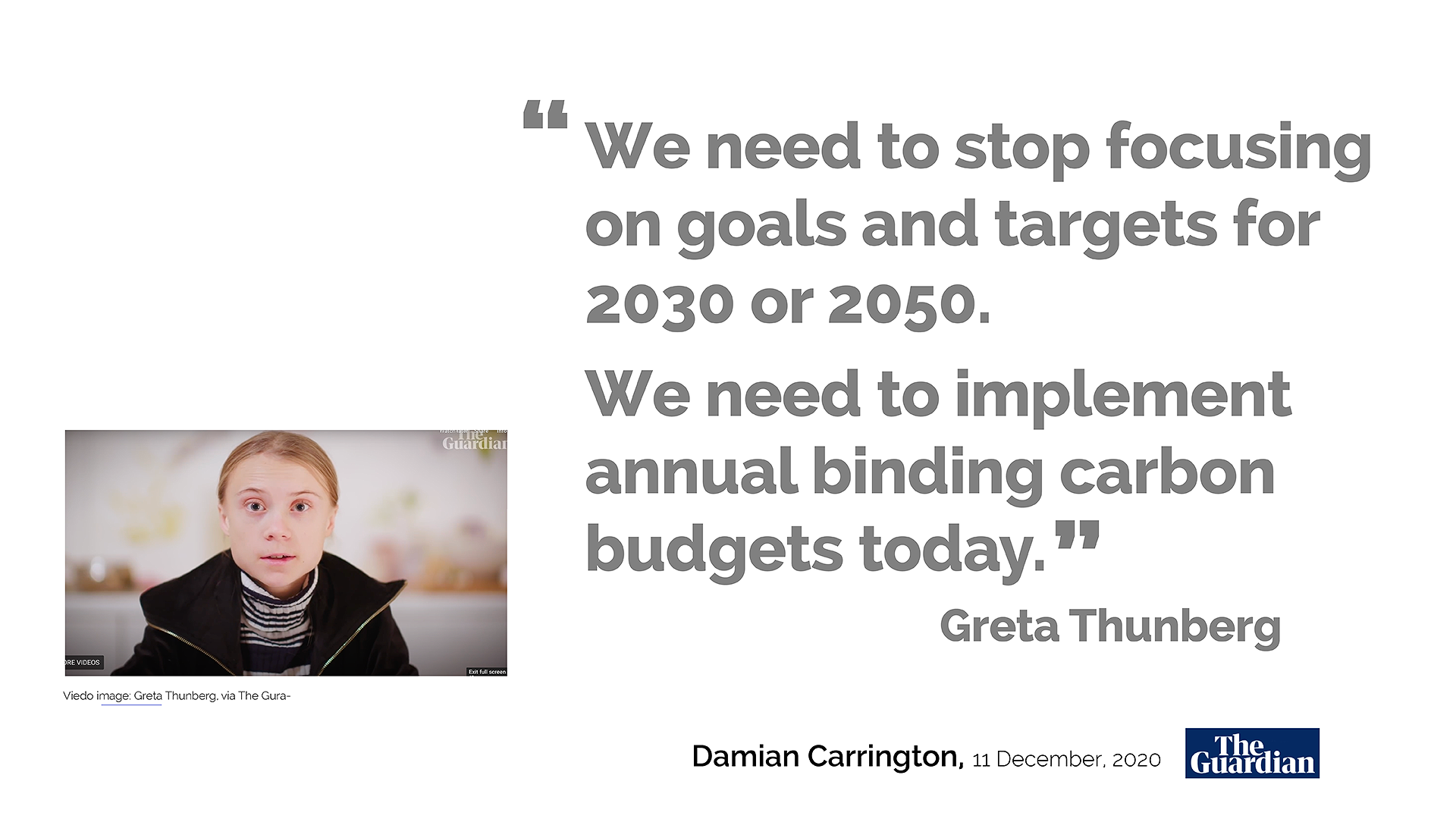 Greta thunberg call to action